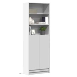 Berkfield Home Highboard with LED White 69x32.5x200 cm Engineered Wood