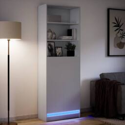 Berkfield Home Highboard with LED White 69x32.5x200 cm Engineered Wood - thumbnail 5
