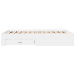 Berkfield Home Bed Frame with Drawers without Mattress White 135x190 cm Double - thumbnail 5