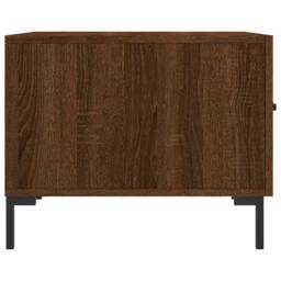 Berkfield Home Coffee Table Brown Oak 50x50x40 cm Engineered Wood - Size: 50 x 50 x 40 cm - thumbnail 7