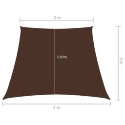 Berkfield Home Sunshade Sail Oxford Fabric Trapezium 2/4x3 m Brown - thumbnail 6