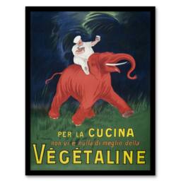 Artery8 Vegetaline Vintage Italian Ad Vintage Framed Wall Art Print Cappiello - Size: A4 - thumbnail 1