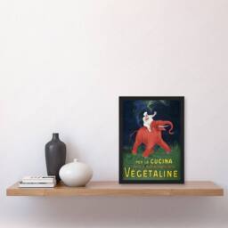 Artery8 Vegetaline Vintage Italian Ad Vintage Framed Wall Art Print Cappiello - Size: A4 - thumbnail 4