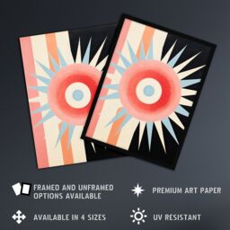 Artery8 Wall Art Print Aquarius Supernova Universe Sun Abstract Minimalist Art Framed in Black - Size: A4 - thumbnail 2