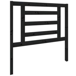 Berkfield Home Bed Headboard Black 96x4x100 cm Solid Wood Pine - Size: 96 x 4 x 100 cm - thumbnail 2