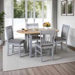Seconique Oxford Extending Dining Set in Grey