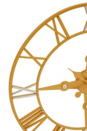 Orsina Gold & Silver Wall Clock, Round Analogue Clock With Roman Numerals & Spade Hands, Silent Wall Clock - thumbnail 6