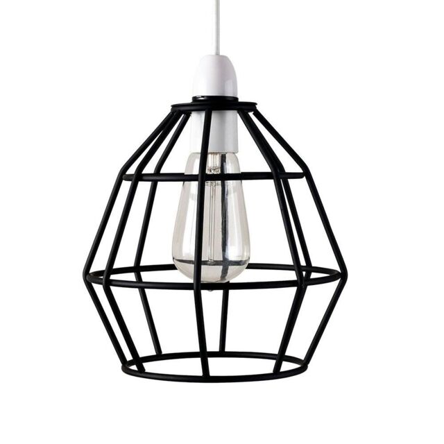 ValueLights Hamish Black Ceiling Pendant Shade