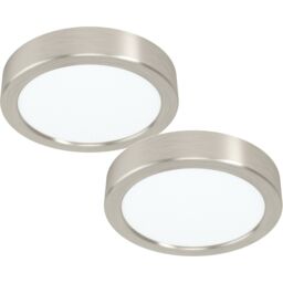 Loops 2 PACK Wall / Ceiling Light Satin Nickel 160mm Round Surface 10.5W LED 4000K in Metallics - thumbnail 1