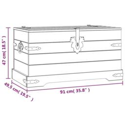 Berkfield Home Storage Chest Mexican Pine Corona Range 91x49.5x47 cm in Tan - thumbnail 8