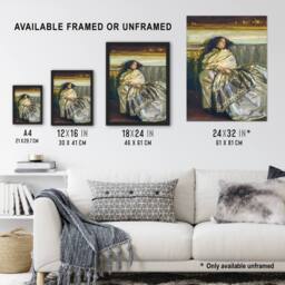 "Artery8 Nonchaloir Reclined Portrait Sargent Wall Art Poster Print - Size: W24"" x H32""" - thumbnail 3