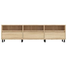 Berkfield Home TV Cabinet Sonoma Oak 150x30x44.5 cm Engineered Wood in Brown - thumbnail 5