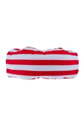 Homescapes Stripe Pleated Round Floor Cushion in Red - Size: 40 cm x 15 cm - thumbnail 2