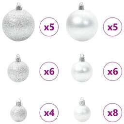 Berkfield Home Beautiful Artificial Pre-lit Christmas Tree with 150 LEDs Pink 15 - thumbnail 7