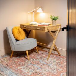Kukoon Beige Distressed Abstract Rugs Non Slip & Washable in Terracotta - Size: 240 cm x 330 cm - thumbnail 4