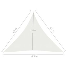 Berkfield Home Sunshade Sail 160 g/m ² White 4.5x4.5x4.5 m HDPE - thumbnail 6