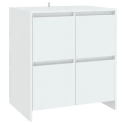 Berkfield Home Sideboard White 70x41x75 cm Engineered Wood - Size: 70 x 41 x 75 cm - thumbnail 2