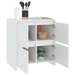 Berkfield Home Sideboard White 70x41x75 cm Engineered Wood - Size: 70 x 41 x 75 cm - thumbnail 6