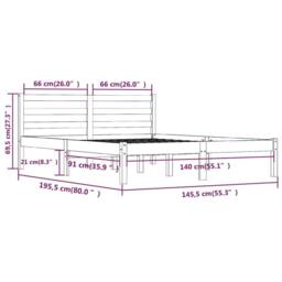 Berkfield Home Day Bed Solid Wood Pine 140x190 cm in Natural - thumbnail 8