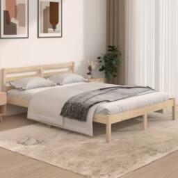 Berkfield Home Day Bed Solid Wood Pine 140x190 cm in Natural - thumbnail 2