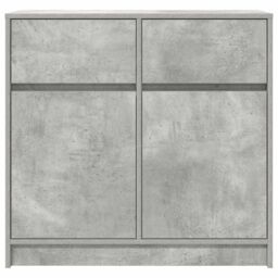 Berkfield Home Sideboard with Drawer Concrete Grey 80x34x76 cm Engineered Wood - Size: 80 x 34 x 76 cm - thumbnail 6
