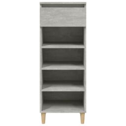 Berkfield Home Shoe Cabinet Concrete Grey 40x36x105 cm Engineered Wood - Size: 40 x 36 x 105 cm - thumbnail 3