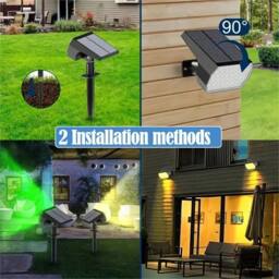 Kelvenix 2X RGB LED Solar Spot Light, Outdoor Garden Stake Pathway Lamp - thumbnail 4