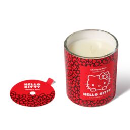 Hello Kitty Repeat Print 1-Wick Candle - Cherry & Rose Scent in Red - Size: Medium - thumbnail 5