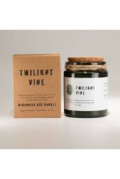 KDMD Twilight Vine Woodwick Soy Candle in Green Jar