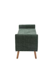Living and Home Chenille Upholstered Storage Bench in Olive - thumbnail 3