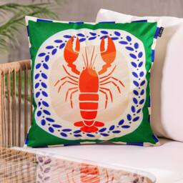 icon 2 Pack Cushion 43x43cm Lobster Print in Green - Size: 43x43 cm - thumbnail 2