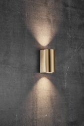 Nordlux Modern Outdoor Wall Light Brass Brass GU10 Coastal/Marine Safe - Mains Powered, IP44 in Gold - thumbnail 4