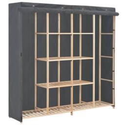 Berkfield Home Wardrobe Grey 173x40x170 cm Fabric - Size: 173 x 40 x 170 cm - thumbnail 2