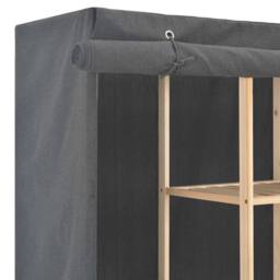 Berkfield Home Wardrobe Grey 173x40x170 cm Fabric - Size: 173 x 40 x 170 cm - thumbnail 4