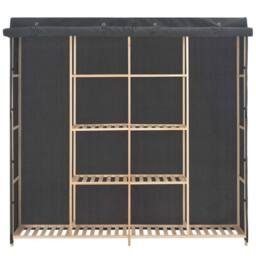 Berkfield Home Wardrobe Grey 173x40x170 cm Fabric - Size: 173 x 40 x 170 cm - thumbnail 3
