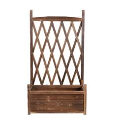 KORVIXA Indoor Outdoor Large Raised Bed Planter Box in Brown - Size: 1.25kg