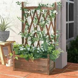 KORVIXA Indoor Outdoor Large Raised Bed Planter Box in Brown - Size: 1.25kg - thumbnail 3