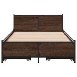 Berkfield Home Bed Frame with Drawers without Mattress Brown Oak 75x190 cm Small Single - thumbnail 4