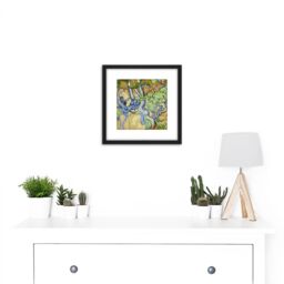 Artery8 Van Gogh Tree Roots Painting 8X8 Inch Square Wooden Framed Wall Art Print Picture with Mount in Black - thumbnail 2