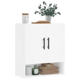 Berkfield Home Wall Cabinet White 60x31x70 cm Engineered Wood - Size: 60 x 31 x 70 cm - thumbnail 1
