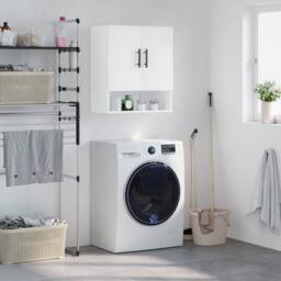 Berkfield Home Wall Cabinet White 60x31x70 cm Engineered Wood - Size: 60 x 31 x 70 cm - thumbnail 2