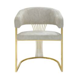 Stratus Interiors Prado Kitchen Dining Chair Faux Leather H86x51.5xW60 in Cream - Size: Large - thumbnail 4