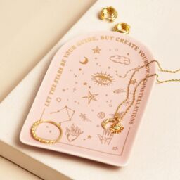 Lisa Angel Women's Pink Celestial Arch Trinket Dish in Pale Pink - thumbnail 1