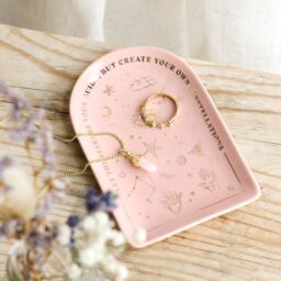 Lisa Angel Women's Pink Celestial Arch Trinket Dish in Pale Pink - thumbnail 2