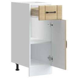 Berkfield Home Kitchen Base Cabinet Lucca Sonoma Oak Engineered Wood in Light Brown - thumbnail 5