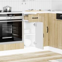 Berkfield Home Kitchen Base Cabinet Lucca Sonoma Oak Engineered Wood in Light Brown - thumbnail 2