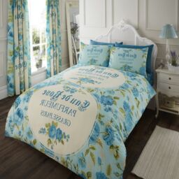 Smart Living Printed Polycotton IOLA Duvet Cover With Pillowcases in Teal - Size: King - thumbnail 2
