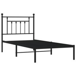 Berkfield Home Metal Bed Frame with Headboard Black 80x200 cm - thumbnail 3