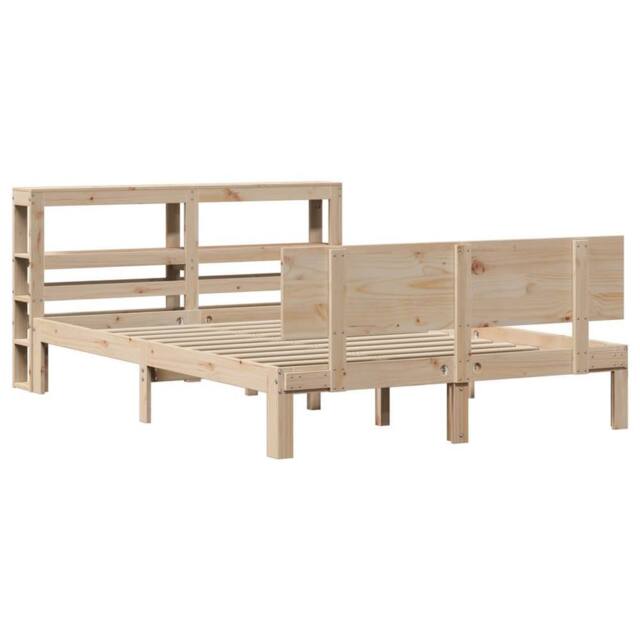 Berkfield Home Beautiful Bed Frame with Headboard without Mattress 120x200 cm in Light Tan - Size: Small Double - image 1