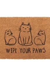 KDMD Natural Cat Doormat - Wipe Your Paws, Feline Charm in Brown - Size: Medium - thumbnail 3